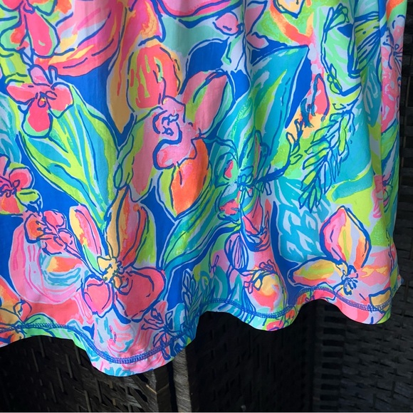 Lilly Pulitzer Luxletic Aila Skort Bennet Blue Surf Gypsea Swim Skirt Sz Large - Picture 3 of 13
